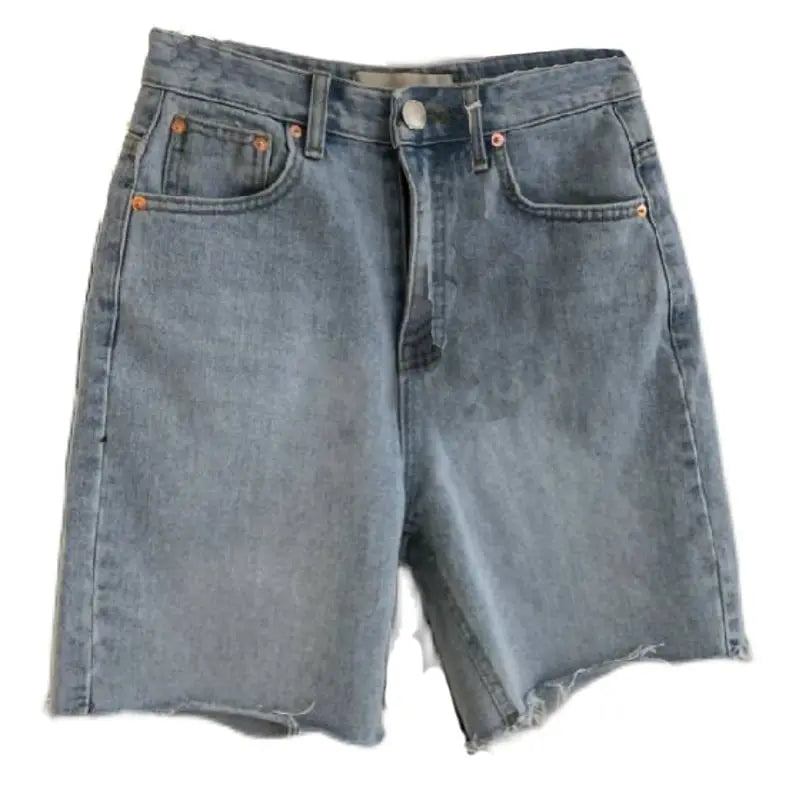 Loose Casual Women's Five-Point Denim Shorts Divine Frequency