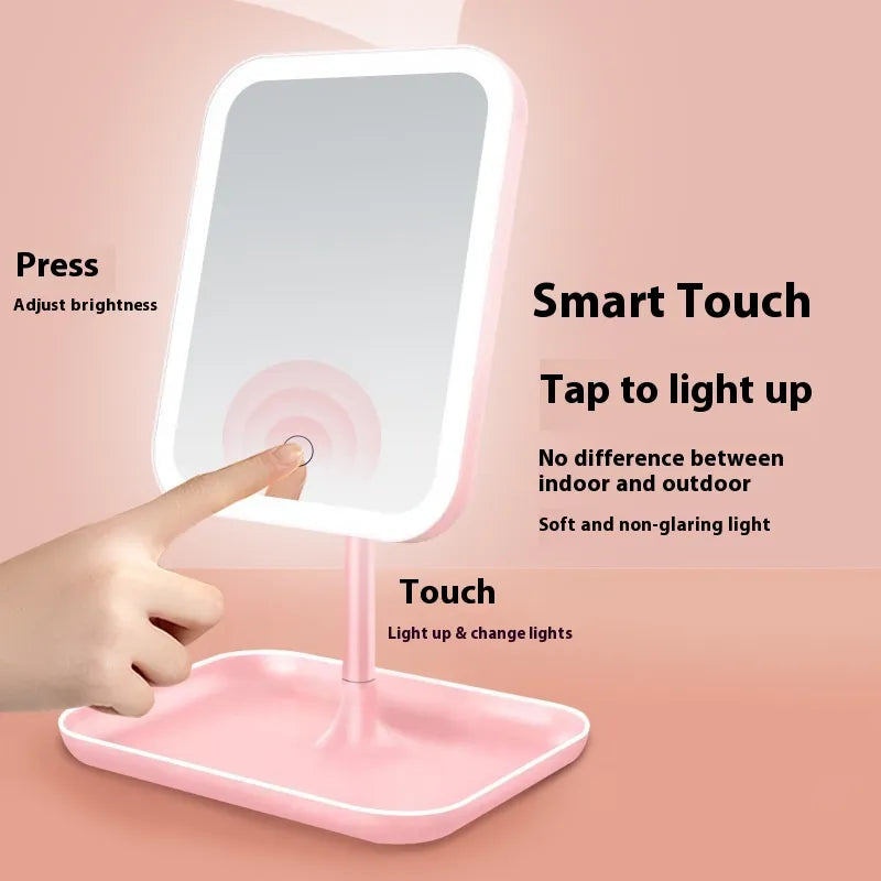 Led Make-up Mirror Portable Smart With Light Divine Frequency
