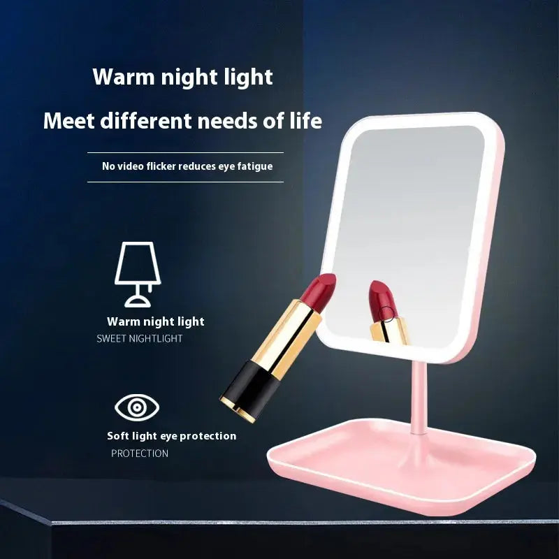 Led Make-up Mirror Portable Smart With Light Divine Frequency