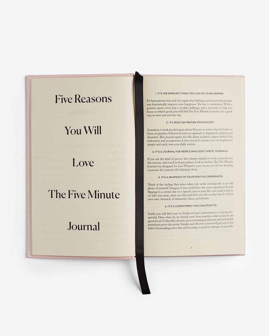 The Five Minute Journal - Blush Pink Intelligent Change