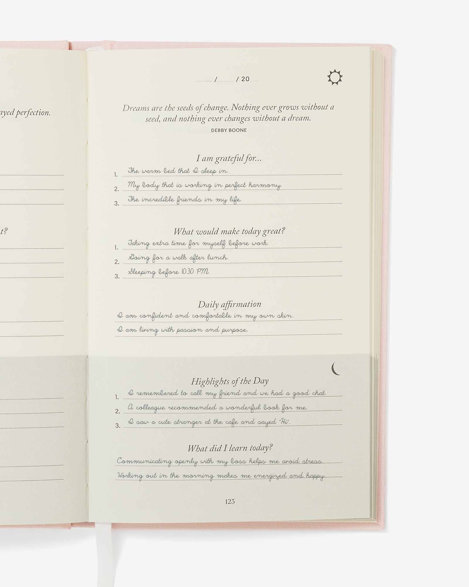 The Five Minute Journal - Blush Pink Intelligent Change