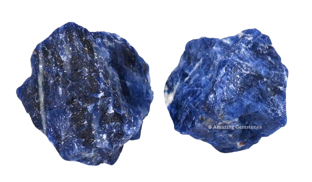 Sodalite Raw Crystals and Healing Stones Natural Rocks for Tumbling and DIY Raw Stones and Crystals (1 lb) Divine Frequency