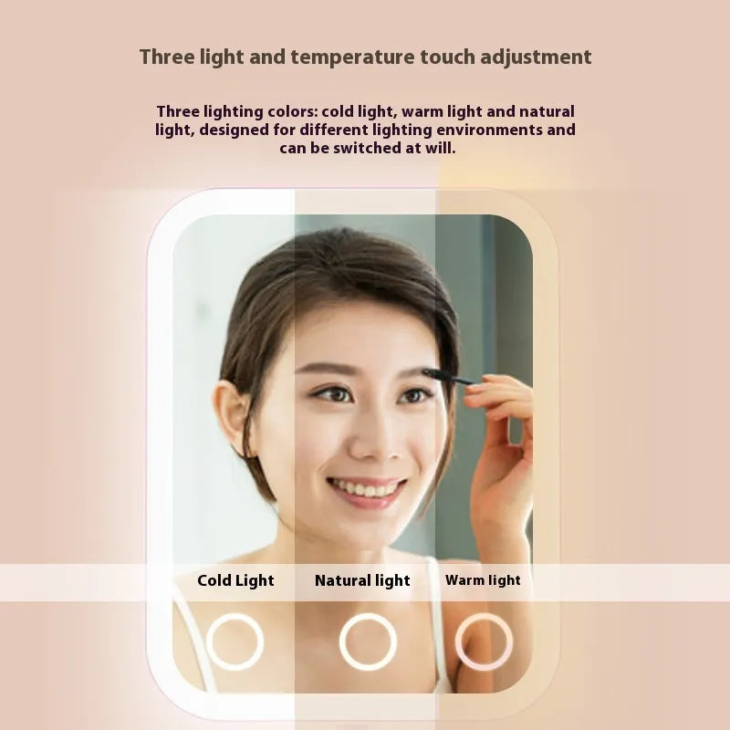 Led Make-up Mirror Portable Smart With Light Divine Frequency